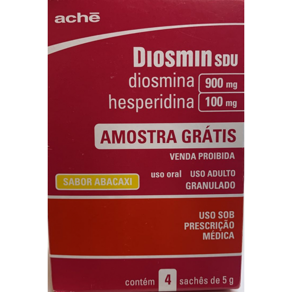 Diosmin SDU 900mg + 100mg Aché 4 Sachês Sabor Abacaxi